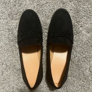 Black loafers